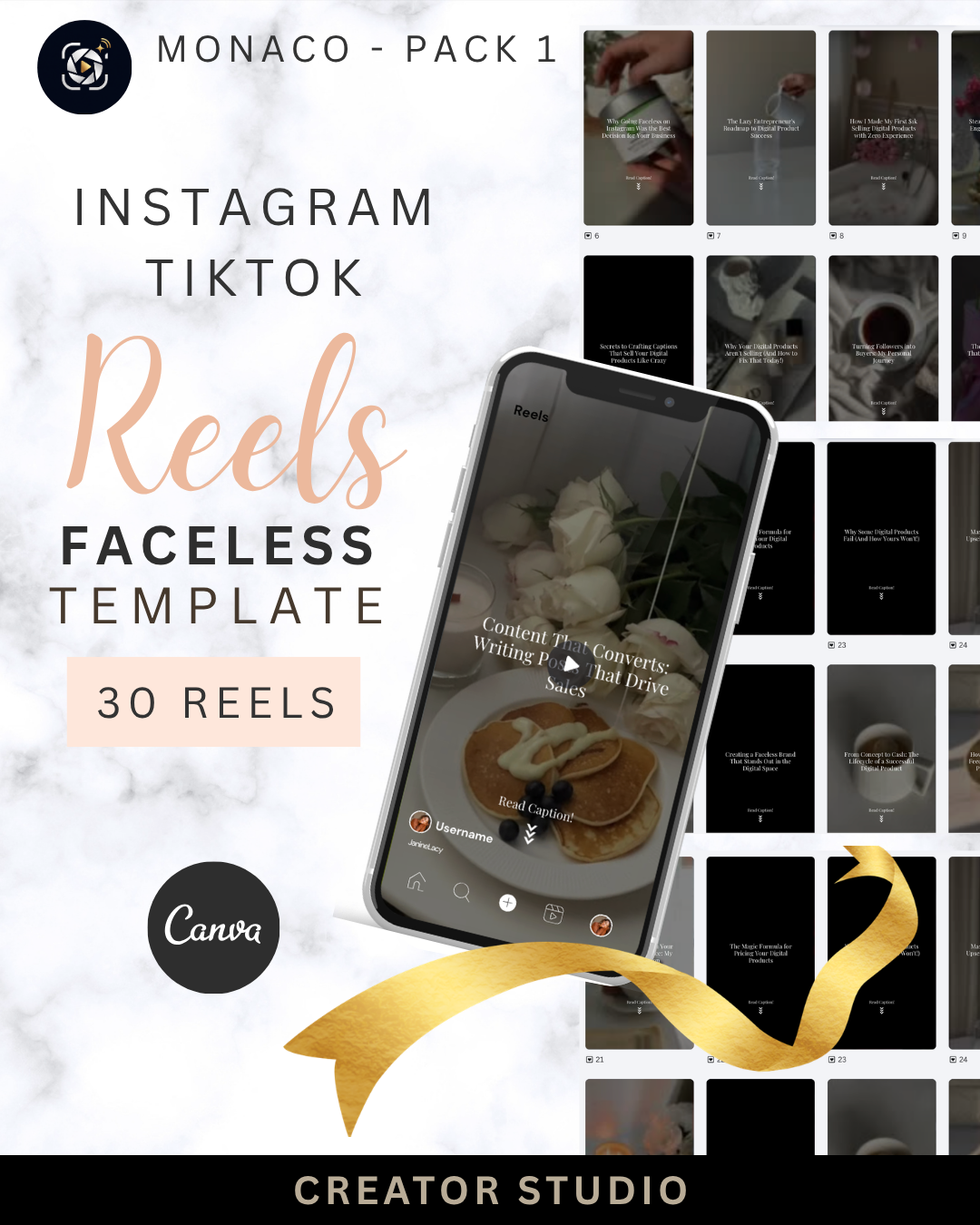 REELS TEMPLATES - MONACO - Pack 1