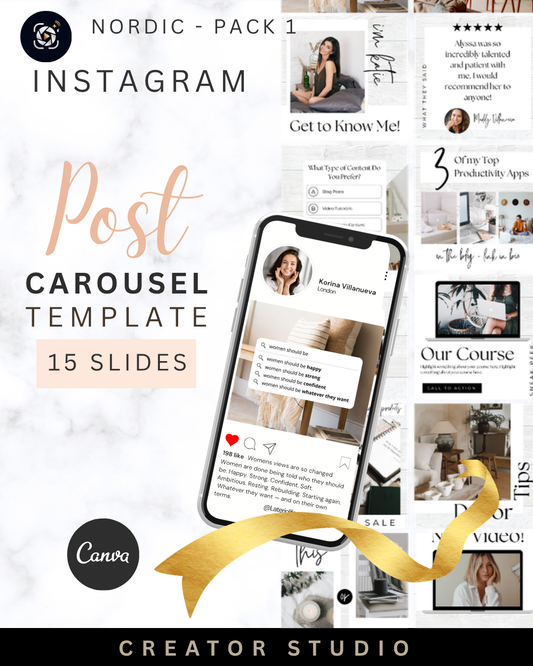 INSTAGRAM CAROUSEL, NORDIC - pack 1