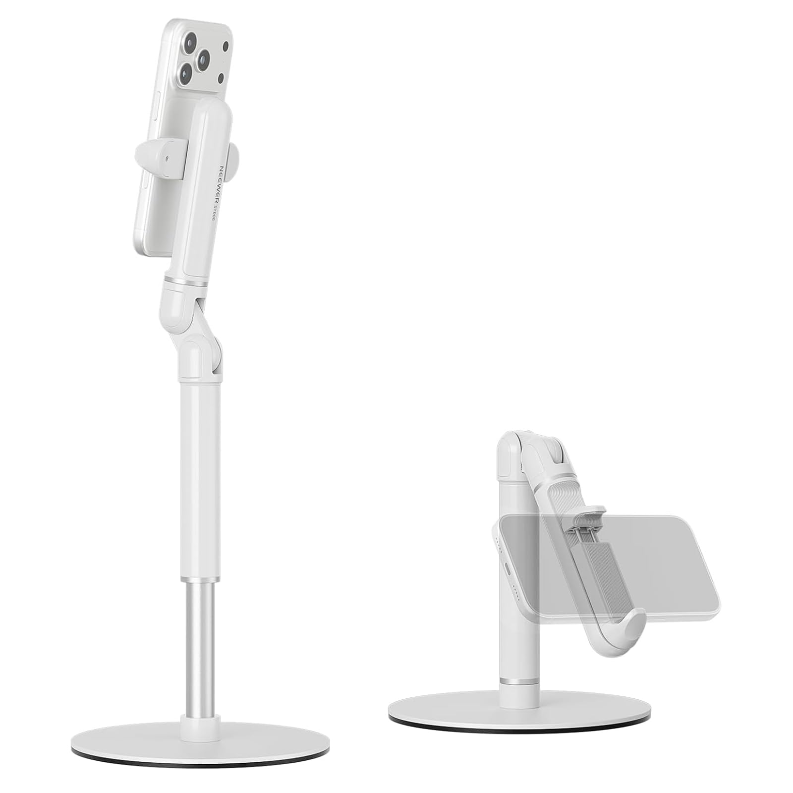 NEEWER BASICS Overhead Phone Mount Holder Stand, Metal Desk Tripod Camera Rig Compatible with iPhone Android Samsung for Cooking Makeup Drawing Vlogging Live Streaming Filming Video Recording, ST013