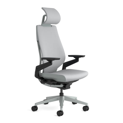 Steelcase Gesture Ergonomic Office Chair With 360° Armrests, 3D Live Back Lumbar Support, Adjustable Headrest Black; Made in Europe, 66 x 62.5 x 107