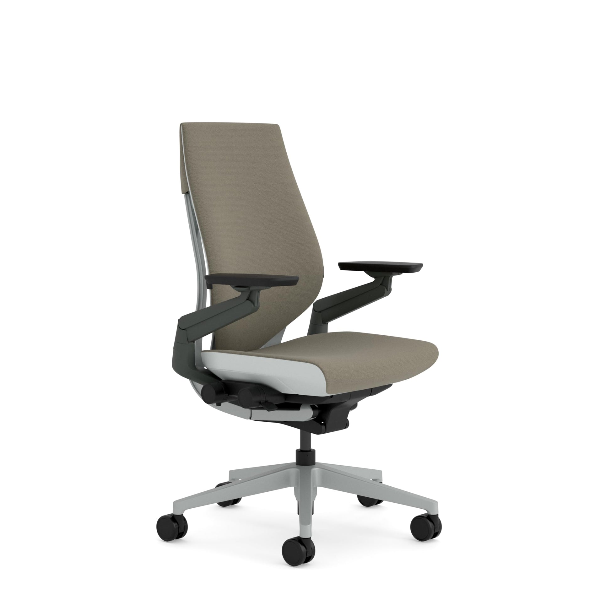 Steelcase Gesture Ergonomic Office Chair With 360° Armrests, 3D Live Back Lumbar Support, Adjustable Headrest Black; Made in Europe, 66 x 62.5 x 107