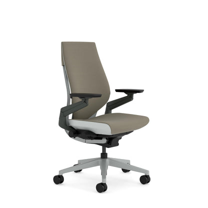 Steelcase Gesture Ergonomic Office Chair With 360° Armrests, 3D Live Back Lumbar Support, Adjustable Headrest Black; Made in Europe, 66 x 62.5 x 107
