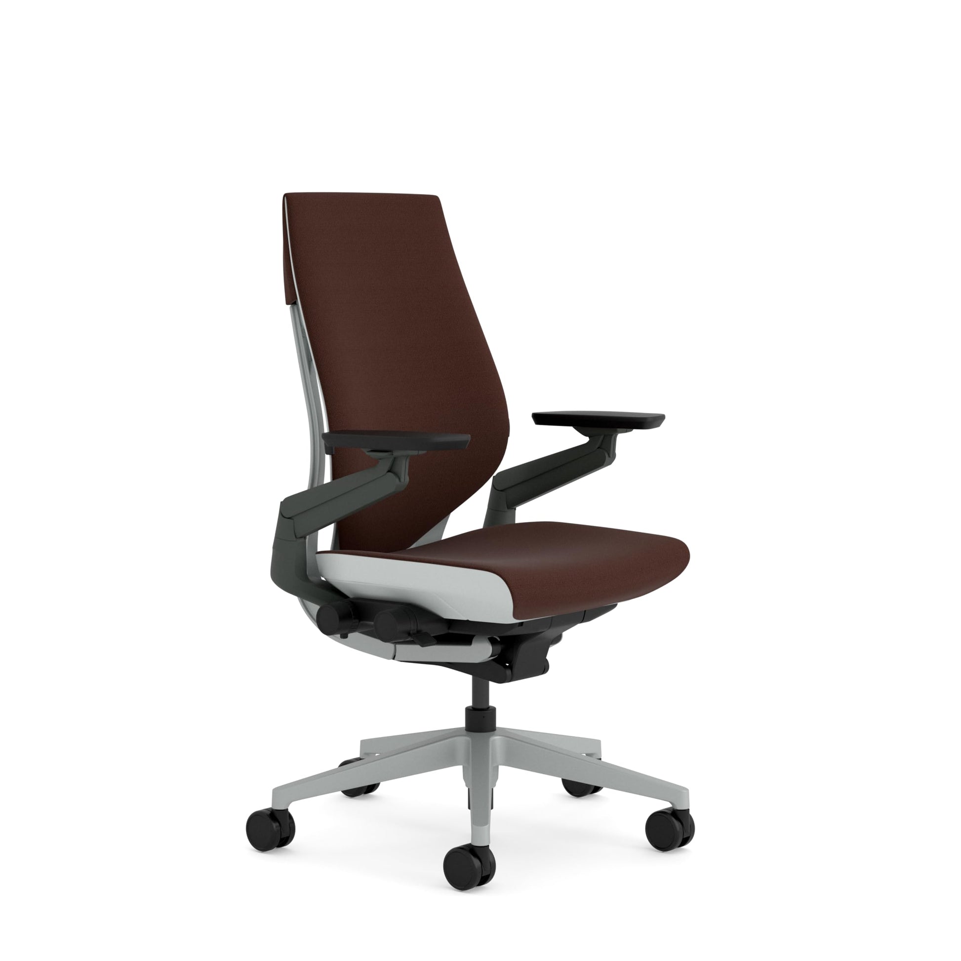 Steelcase Gesture Ergonomic Office Chair With 360° Armrests, 3D Live Back Lumbar Support, Adjustable Headrest Black; Made in Europe, 66 x 62.5 x 107