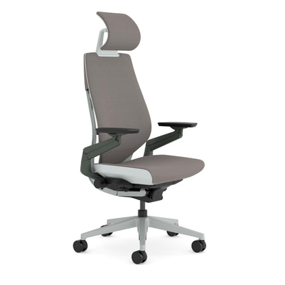 Steelcase Gesture Ergonomic Office Chair With 360° Armrests, 3D Live Back Lumbar Support, Adjustable Headrest Black; Made in Europe, 66 x 62.5 x 107