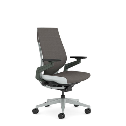 Steelcase Gesture Ergonomic Office Chair With 360° Armrests, 3D Live Back Lumbar Support, Adjustable Headrest Black; Made in Europe, 66 x 62.5 x 107