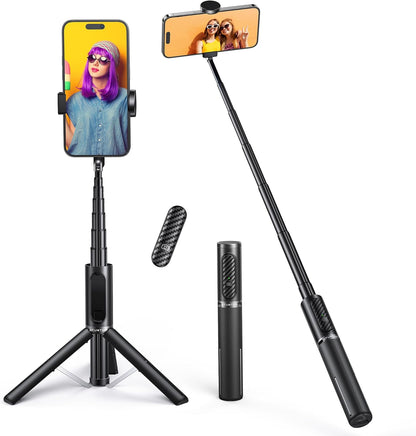 ATUMTEK Bluetooth Selfie Stick Tripod, 80CM Mini Extendable 3 in 1 Aluminum Selfie Stick with Wireless Remote Tripod Stand 270° Rotation for iPhone 11/11 Pro/XS Max/XS/XR/X/8/7, Samsung and Smartphone