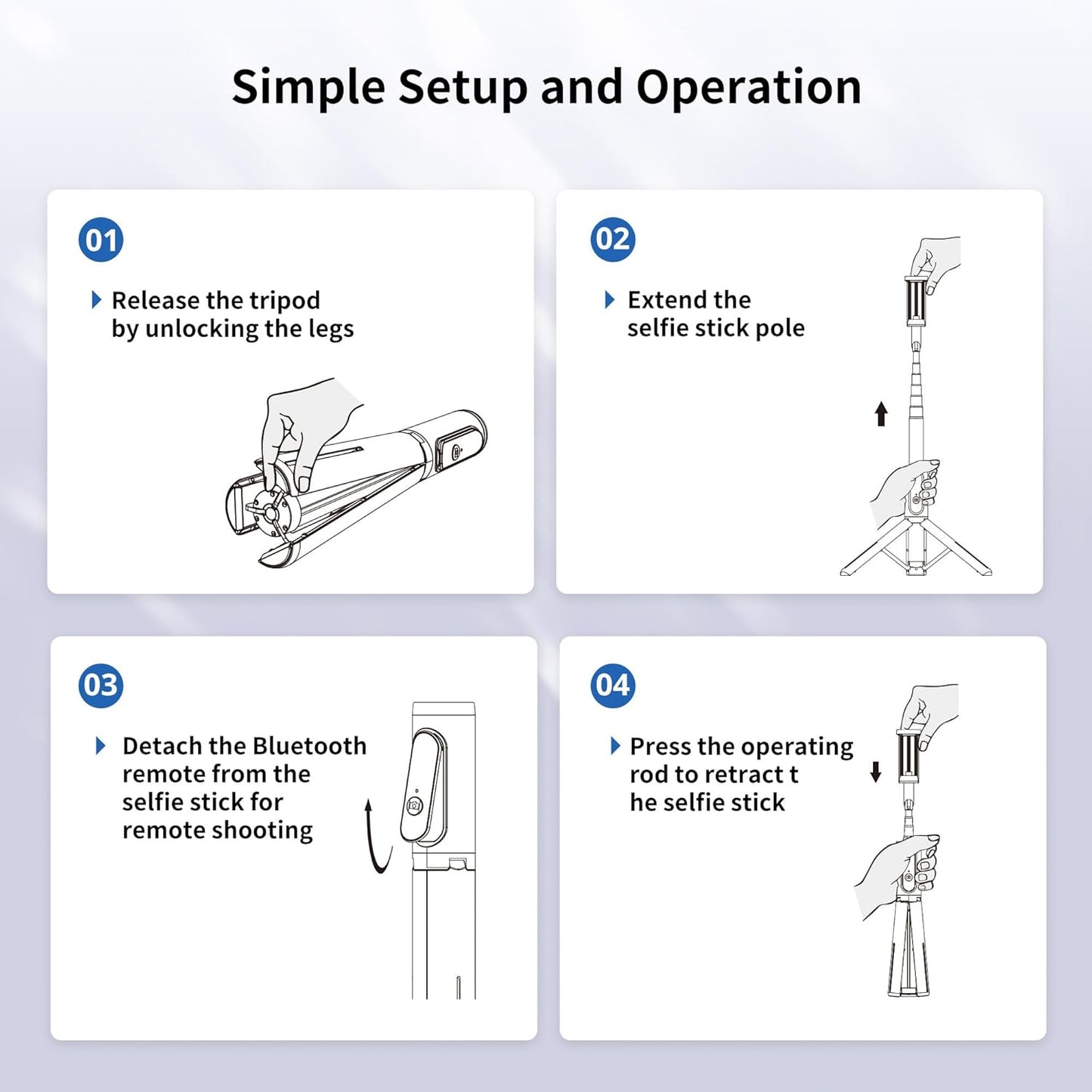 ATUMTEK Bluetooth Selfie Stick Tripod, 80CM Mini Extendable 3 in 1 Aluminum Selfie Stick with Wireless Remote Tripod Stand 270° Rotation for iPhone 11/11 Pro/XS Max/XS/XR/X/8/7, Samsung and Smartphone