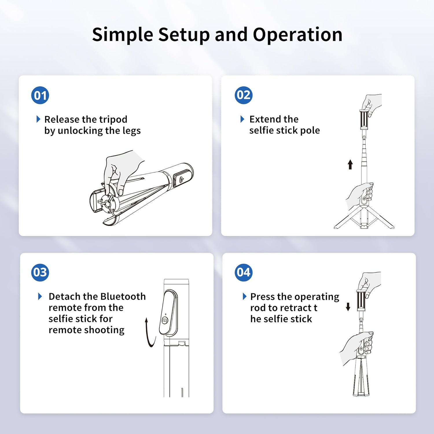 ATUMTEK Bluetooth Selfie Stick Tripod, 80CM Mini Extendable 3 in 1 Aluminum Selfie Stick with Wireless Remote Tripod Stand 270° Rotation for iPhone 11/11 Pro/XS Max/XS/XR/X/8/7, Samsung and Smartphone