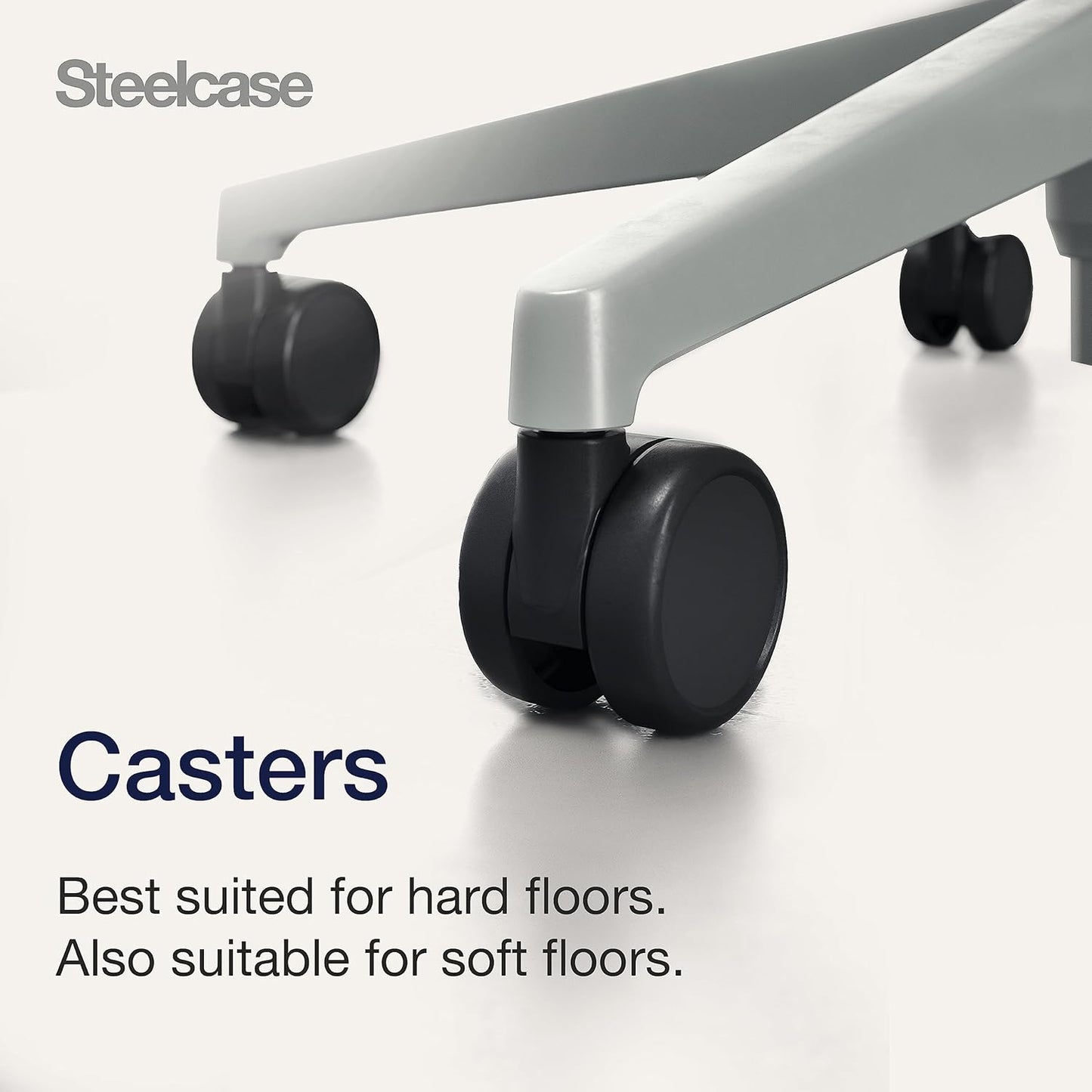 Steelcase Gesture Ergonomic Office Chair With 360° Armrests, 3D Live Back Lumbar Support, Adjustable Headrest Black; Made in Europe, 66 x 62.5 x 107