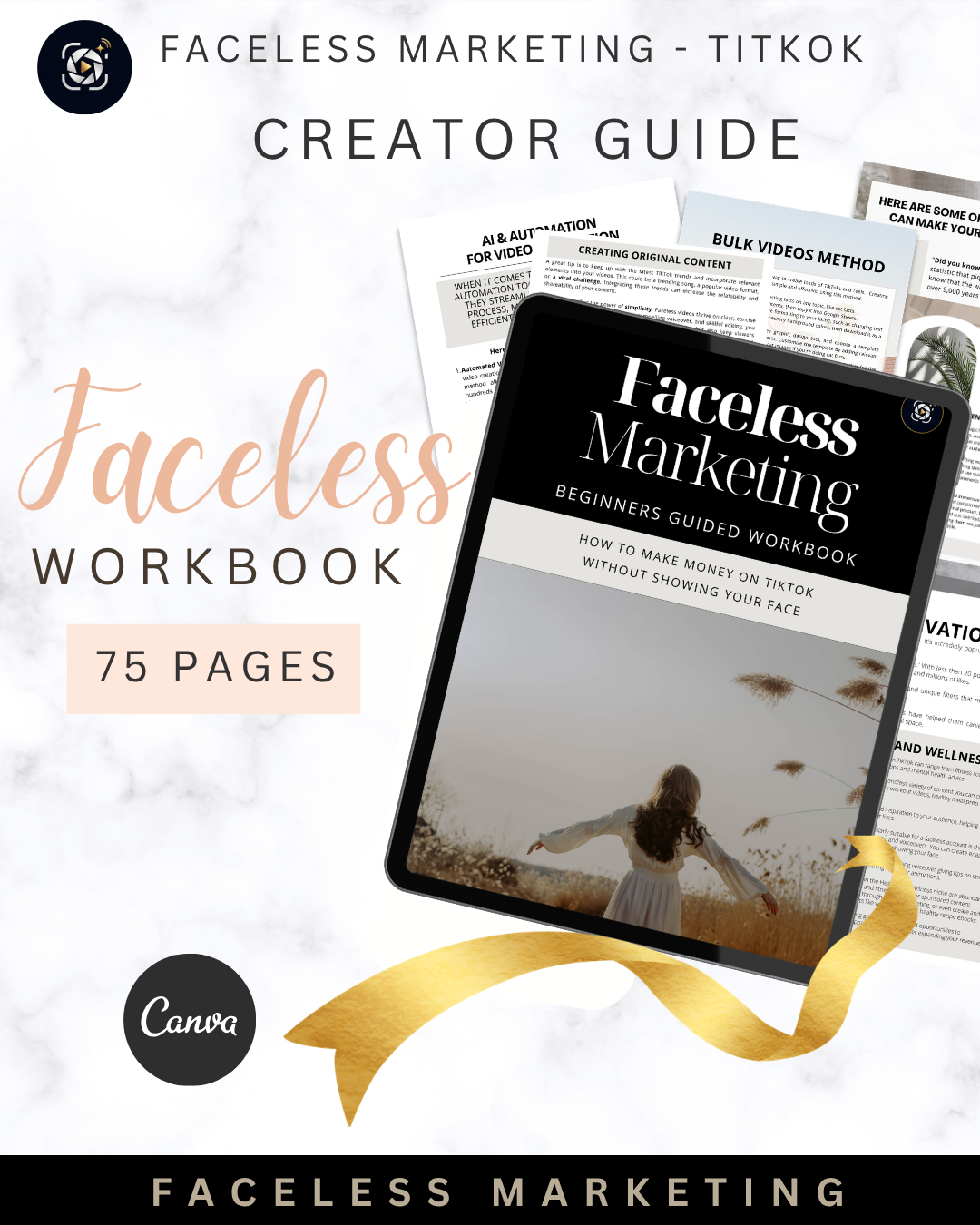 FACELESS MARKETING WORKBOOK - TIKTOK